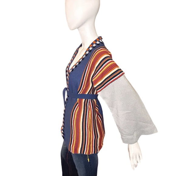 Vintage 70s Alexander’s Cardigan Sweater Belted Size Medium - Picture 4 of 16